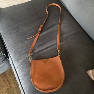 Madewell small brown leather crossbody bag